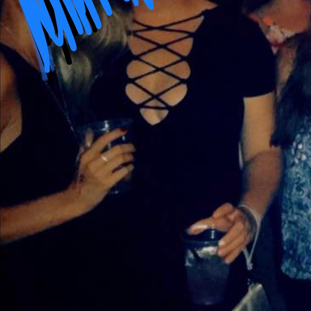 V neck lace up mini dress